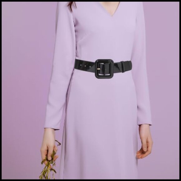 Vintage Square Buckle Wide High Waist Belt for Dresses Coats Skirts main image 5